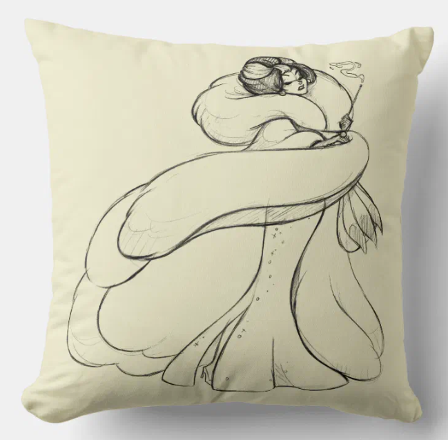 cruella throw pillow